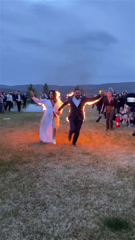 Bride And Groom Set On Fire During Bizarre Wedding Stunt