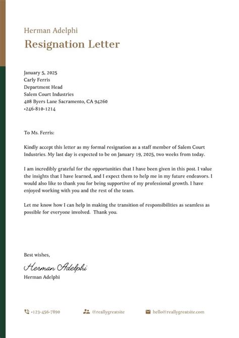 Free To Edit And Print Resignation Letter Templates Canva