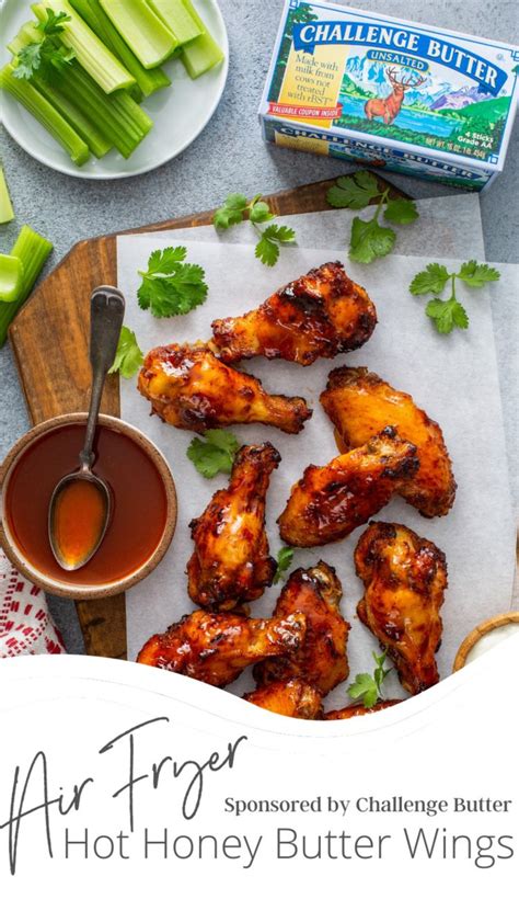 Hot Honey Butter Chicken Wings Crispy Air Fryer Wings In 20 Minutes