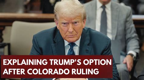 Explained Donald Trump Asks Us Supreme Court To Review Colorado