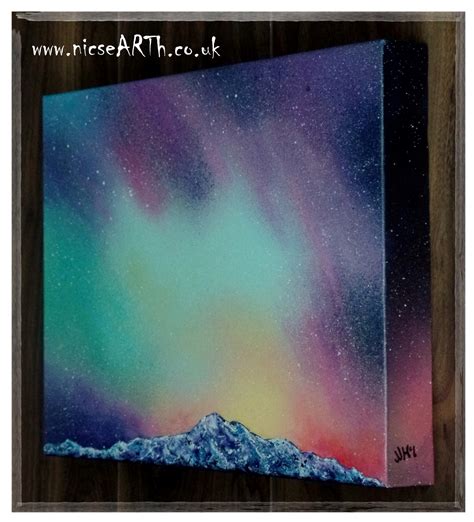 Aurora Borealis Acrylic Painting at PaintingValley.com | Explore ...