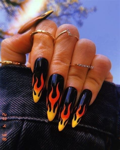 Med Tech Запись со стены Stylish Nails Flame Nail Art Nail Art