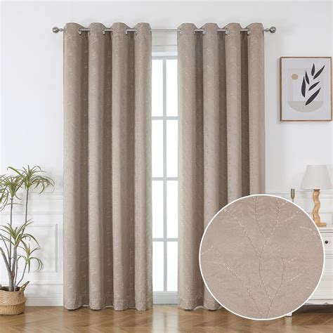 Amazon Chyhomenyc Debby Camel Blackout Curtains Inches Long