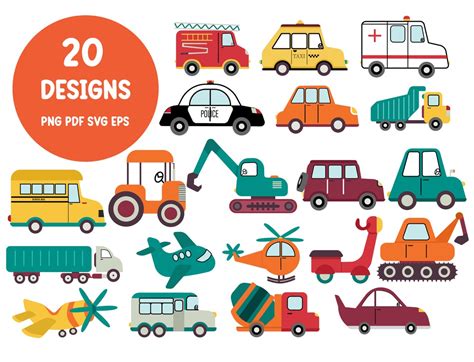 Cars Clipart Cars Design Cars Bundle Cars Preschool Cars Sticker