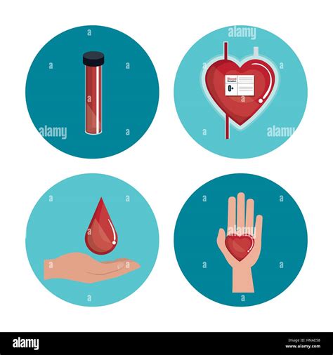 Blood Donation Medical Icon Vector Illustration Design Stock Vector