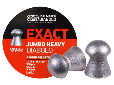 JSB Match Diabolo Exact Jumbo Heavy 22 Cal 18 13 Grains Domed 500ct