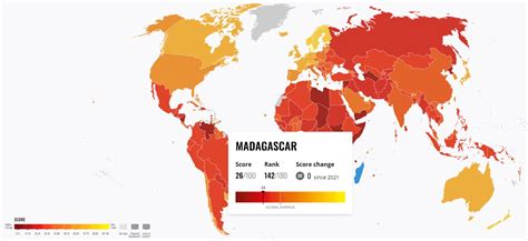 Carte Du Monde Indice De Perception De La Corruption Atlasocio The