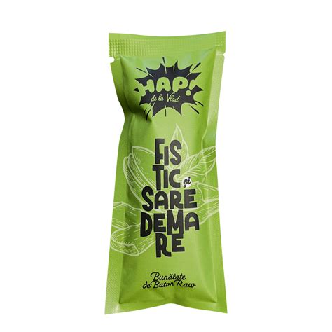 Baton Raw Vegan Cu Fistic Si Sare De Mare 45 G Hap De La Farmacia