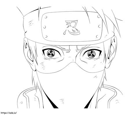 Cabeza Kakashi Coloring Page