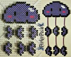 Jellyfish 8 Bit Perler Bead Magnet BitKitties Perler Beads Beads