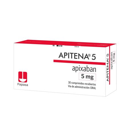 Apitena 5 Apixaban 5 Mg Caja De 60 Comprimidos Recubiertos