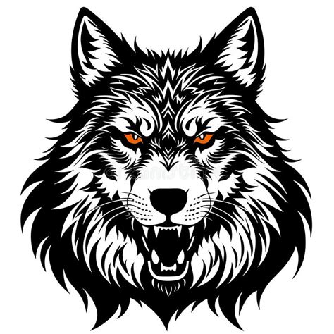 Wolf Fenrir X27 S Head Sticker Or Tatoo Design Black On White