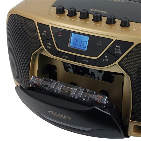 Jensen Home Stereo Cd Cassette Bluetooth Boombox Portable Bluetooth