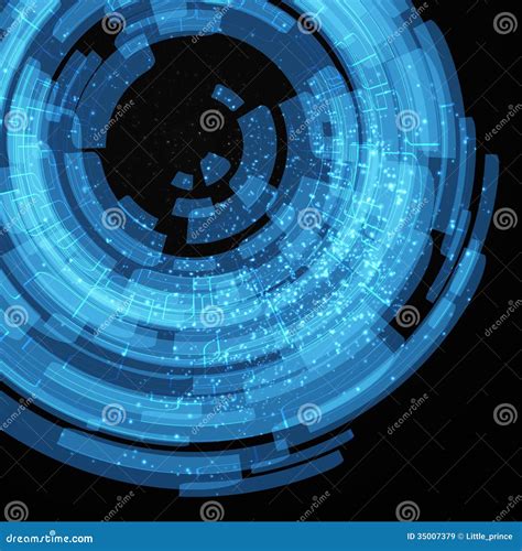 Blue And Black Technology Abstract Background Royalty Free Stock Images - Image: 35007379