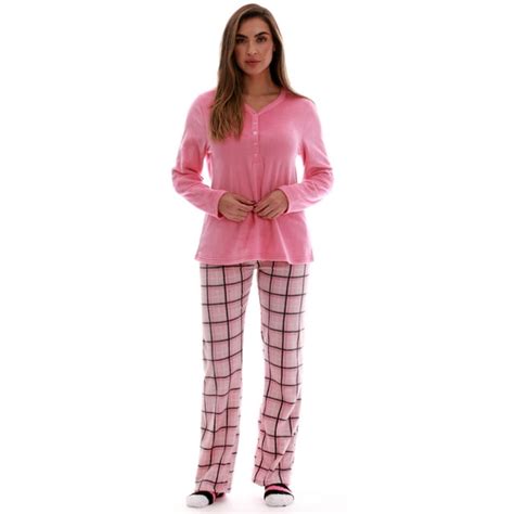 Just Love Womens Ultra Soft Pajama Pant Set With Matching Socks Coral