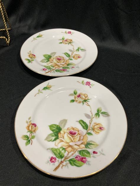 Vintage Lynmore Fine China Japan Golden Rose Bread And Etsy