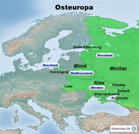 Stepmap St Dte Osteuropa Landkarte F R Deutschland