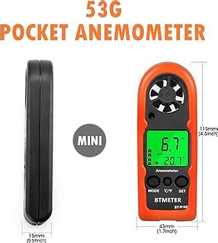 Mini Anemometer Bt B Digital Wind Speed Meter Gauge With