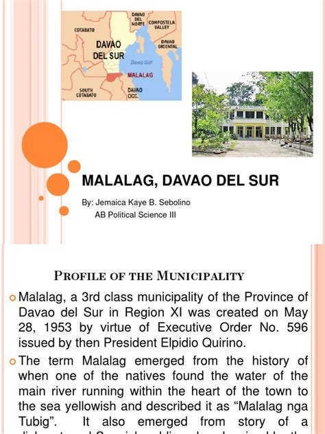 Malalag Davao Del Sur By Jemaica Kaye B Sebolino Ab Political