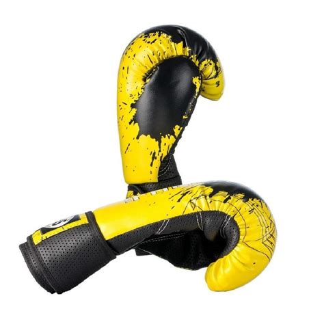 Luva Boxe Muay Thai Fheras Top Splash Verde Amarelo Shiroi Bh Kimonos