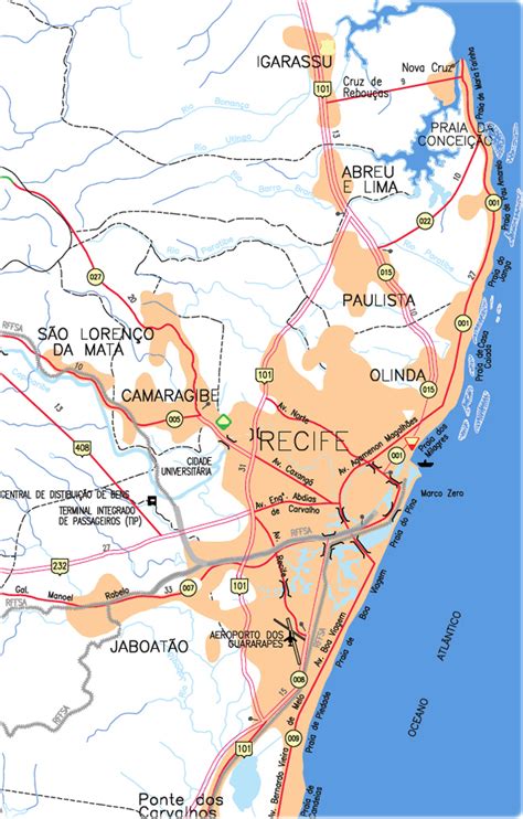 Mapa Do Brasil Recife - Mapa Do Recife Dividido Signo