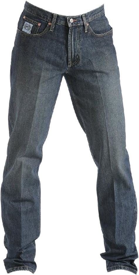 Cinch Mens Jeans White Label Relaxed Fit Denim Dark Stonewash Dark