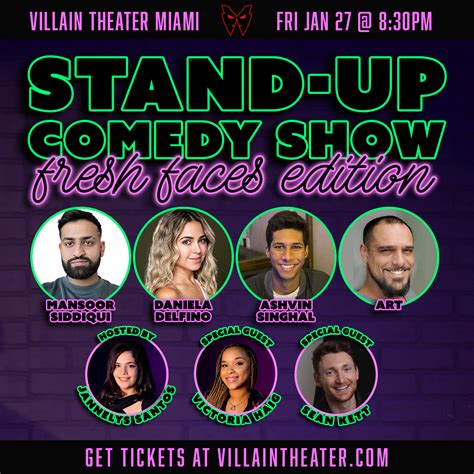 Stand Up Comedy Show Fresh Faces Edition Villain Theater