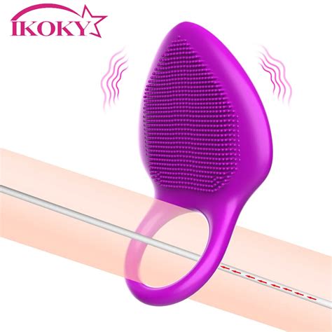 IKOKY Anillo del silicona para el pene clítoris estimular vibrador