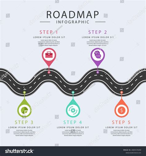 Road Map Infographic Creative Plan Design Stock Vector (Royalty Free) 2065574240 | Shutterstock