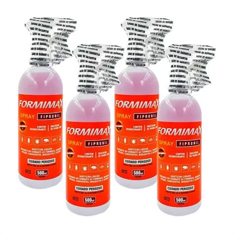 4 Formicida Formimax Spray 500ml Para Formigas Citromax