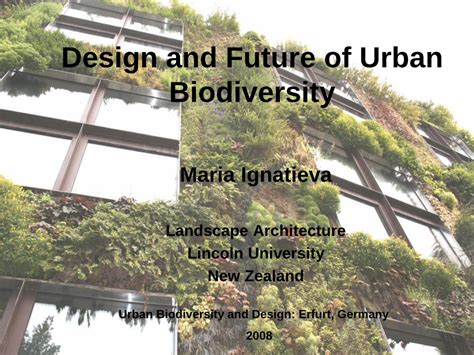 Pdf Design And Future Of Urban Biodiversity Design And Future Of