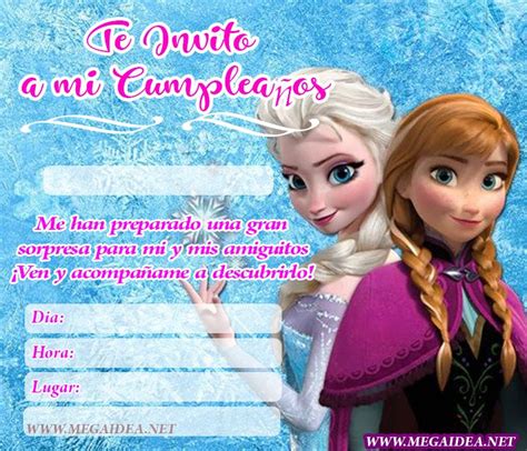 Invitaci N De Frozen Para Imprimir Mega Idea Disney Ariel Disney