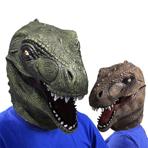 04j Raptor Mask Cosplay Jurassic World Dominion Dinosaurs Latex Helmet