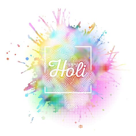 Colorful Background For Holi Celebration With Colors Splash Vector Illustration Stock Vector