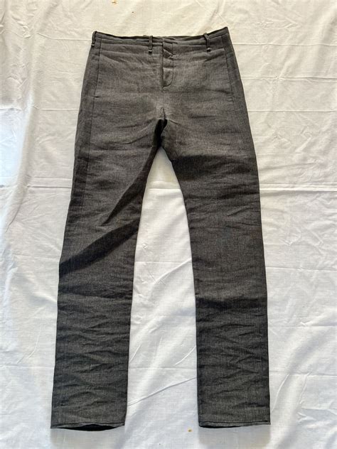 Label Under Construction Rigid Linen Pants Grailed