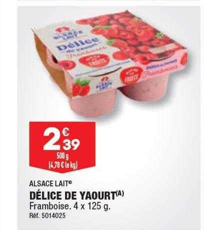 Promo Délice De Yaourt Alsace Lait chez Aldi iCatalogue fr