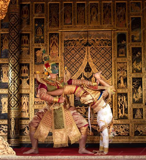 Premium Photo Khon Is A Classical Thai Dance In A Mask In Ramayana