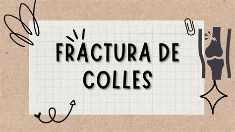 Resúmenes de Fractura de Colles Descarga apuntes de Fractura de Colles