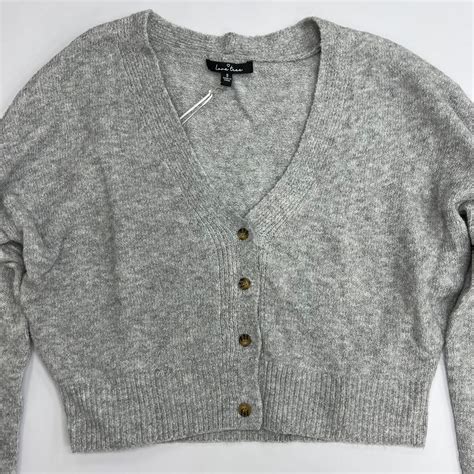 Womens Button Down Napped Yarn Crop Cardigan K Momo