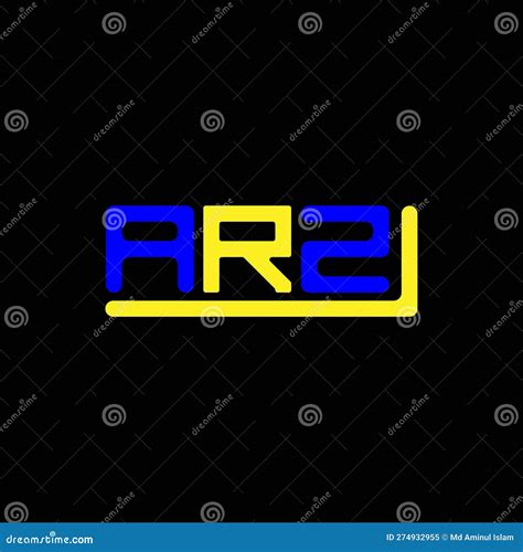 Arz Letter Logo Creative Design With Vector Graphic Stock Vector