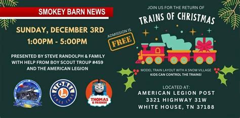 (FREE) Sunday Dec 3: Interactive Christmas Train Show (kids can operate ...