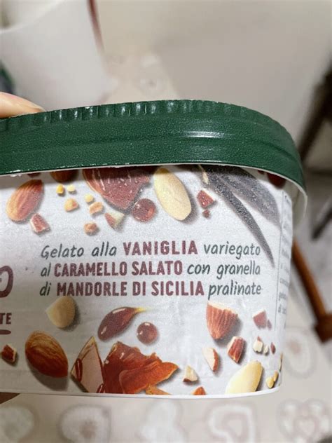 GELATO ALLA VANIGLIA VARIEGATO AL CARAMELLO SALATO AMANDO SAMMONTANA