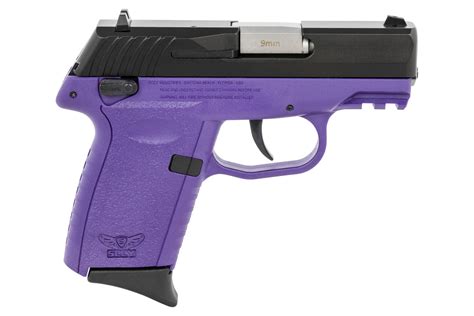 Sccy Cpx 1 Gen3 9mm Pistol With Purple Polymer Frame And Black Nitride