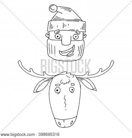 Deer Santa Claus. Vector & Photo (Free Trial) | Bigstock