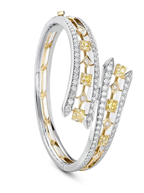 peace  mined yellow diamond bangle boodles