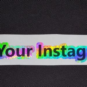 Custom Rainbow Holographic Car Decals Instagram Vinyl Car Decal