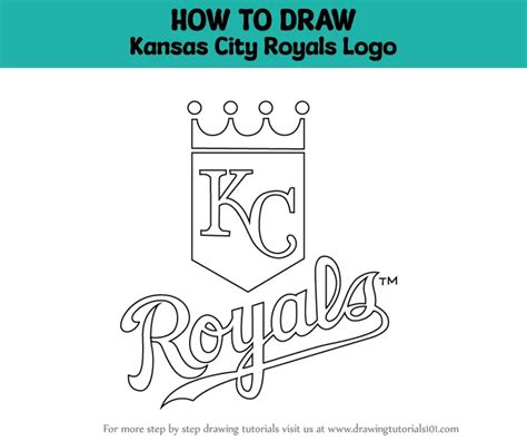 How To Draw Kansas City Royals Logo Mlb Step By Step