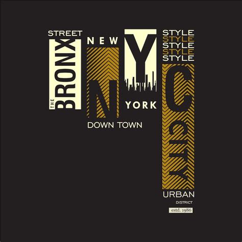 Premium Vector The Bronx New York City Abstract Graphic Typography