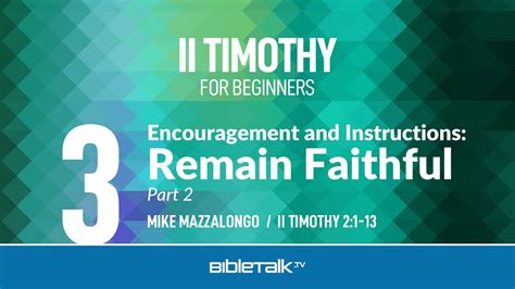 Ii Timothy For Beginners Bibletalk Tv