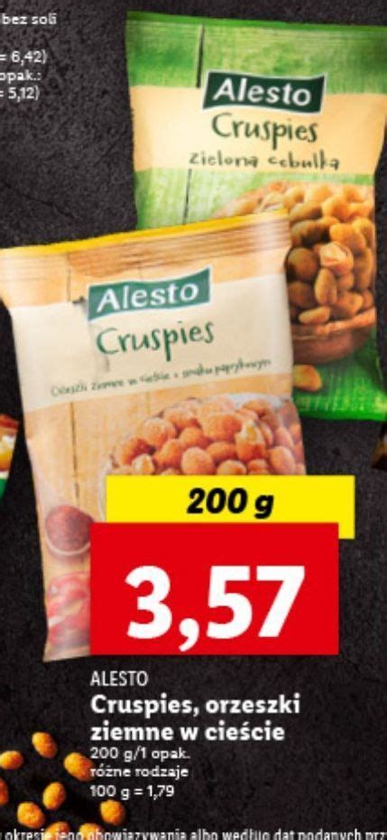 Promocja Orzeszki Ziemne W Cie Cie Zielona Cebulka Alesto W Lidl